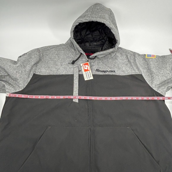 Snap On Mid Atlantic Jacket Men's 3XL Gray Black Hooded Full Zip Mechanic NWOT - Picture 11 of 14